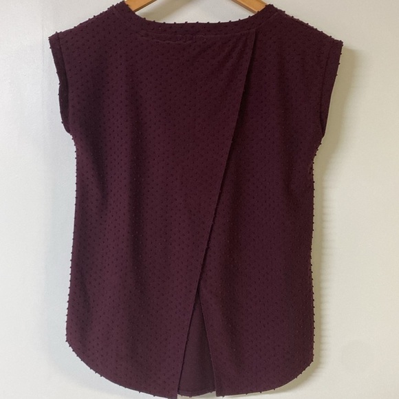 Aritizia Wilfred Burgundy Swiss Dot Top Size XXS - Picture 3 of 7